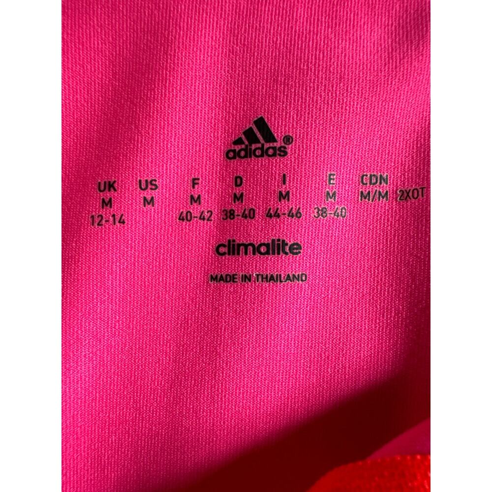 Adidas Women's Climalite Essentials Quarter-Zip Top Solar Pink/Solar Red Medium - Picture 5 of 6